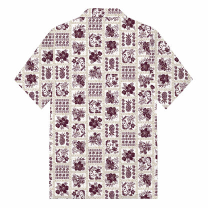 Cute And Simple Aloha Shirt Seamless Pattern Camp Collar Short Sleeve Shirt