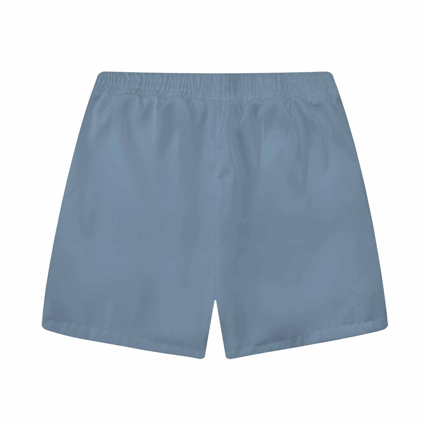 Blue Printed Elastic Waistband Summer Casual Shorts