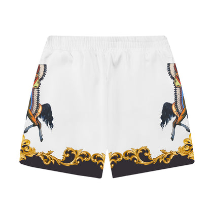 Indians Print Elastic Waistband Summer Casual Shorts