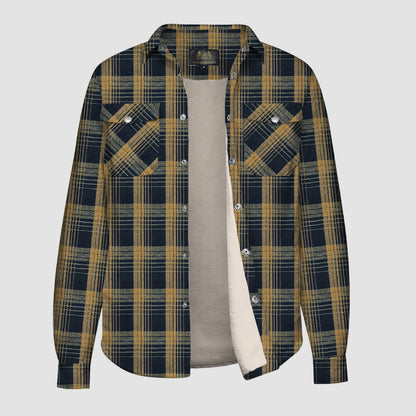 A184-3 Plaid Button Flannel Jacket