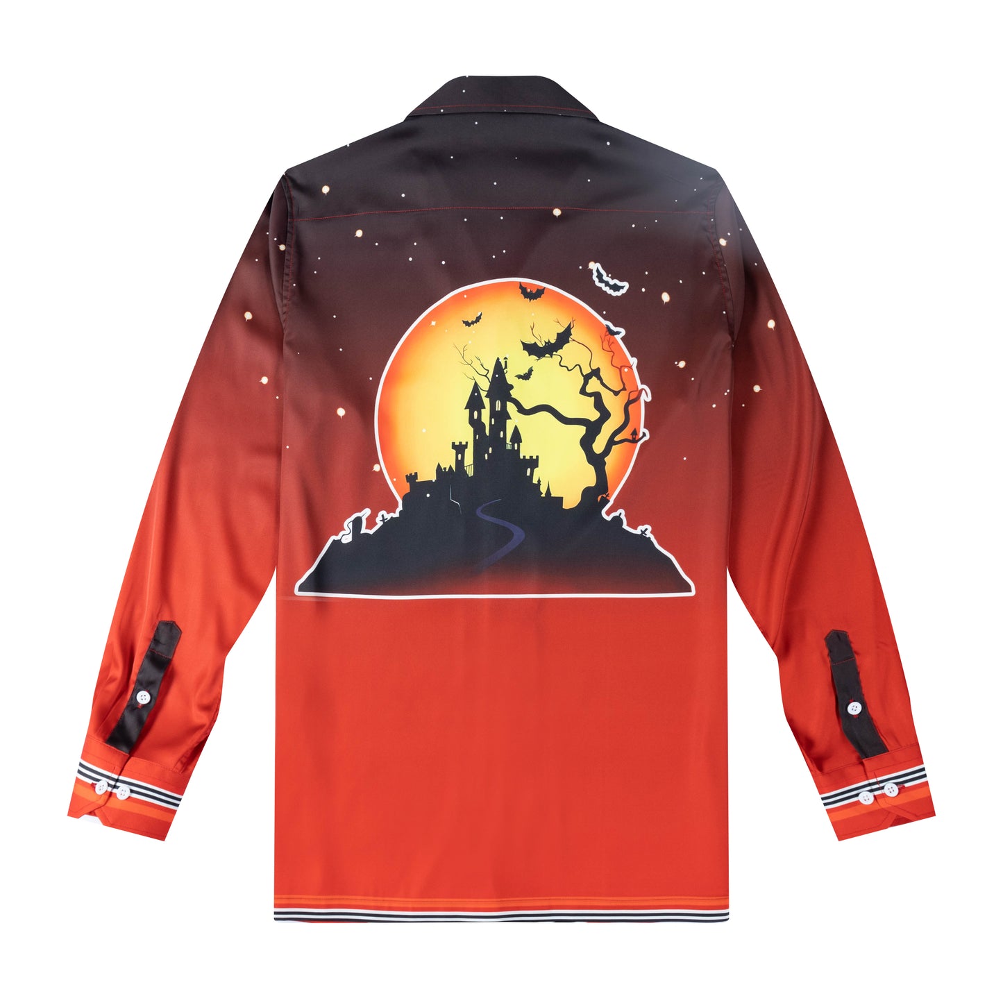 Halloween Long Sleeve Camp Collar Shirt