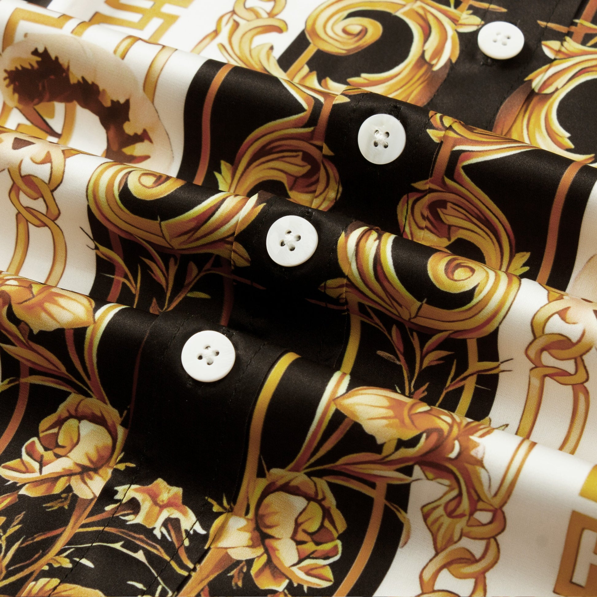 Baroque Short Sleeve Shirt with Animal Pattern Jonvidesign