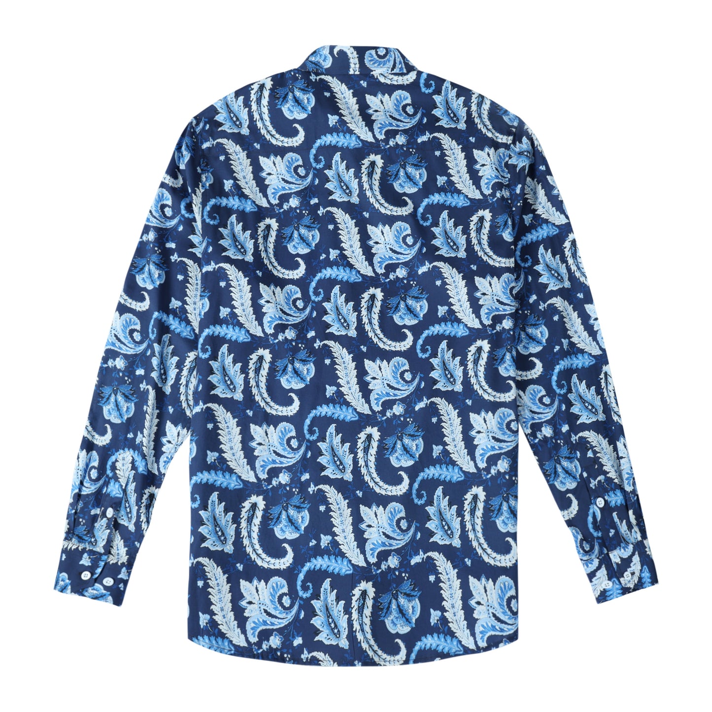 Blue Paisley Long Sleeve Shirt Jonvidesign