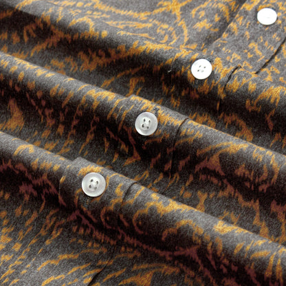 Brown Paisley Vintage Short Sleeve Shirt Jonvidesign