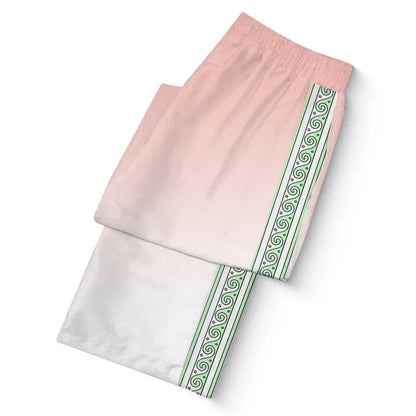 Retro Palace Spotted Dog Print Casual Trousers With Elastic Waistband