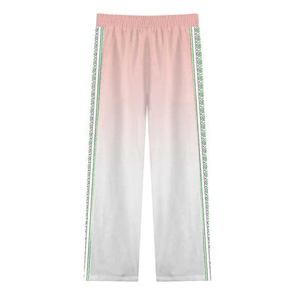 Retro Palace Spotted Dog Print Casual Trousers With Elastic Waistband