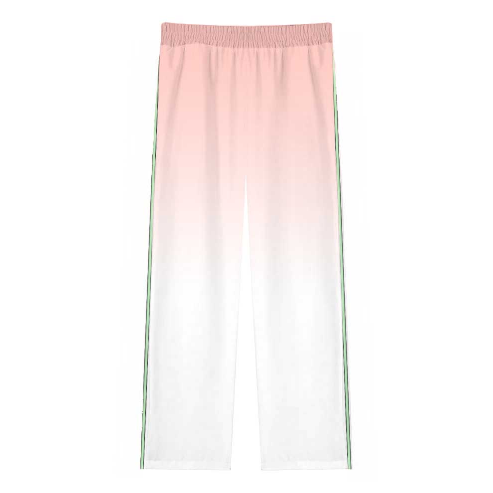 Retro Palace Spotted Dog Print Casual Trousers With Elastic Waistband