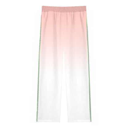 Retro Palace Spotted Dog Print Casual Trousers With Elastic Waistband