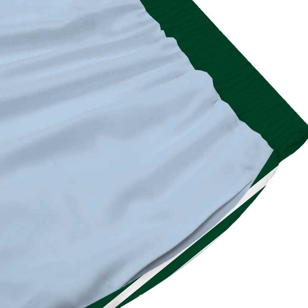 Green Tennis Court Pattern Casual Trousers With Elastic Waistband