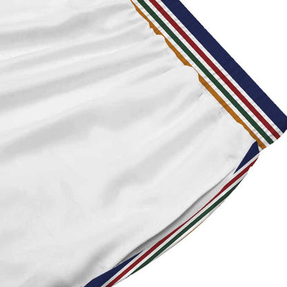 Western Architecture Print Casual Trousers With Elastic Waistband