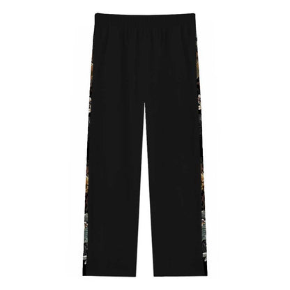Leopard Printed Flora Casual Trousers With Elastic Waistband