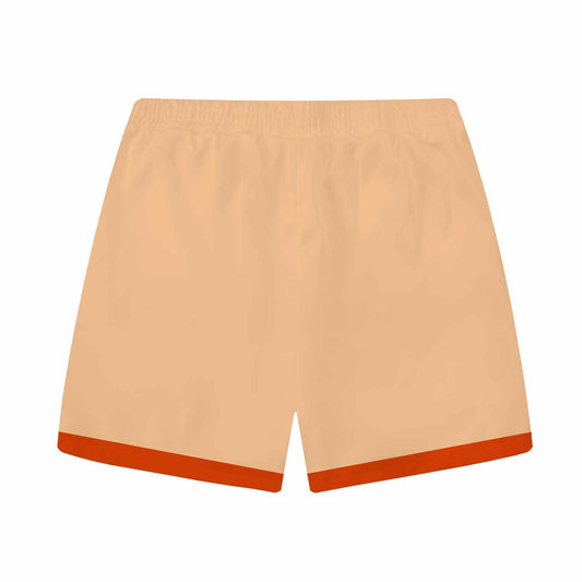 Color-Blocked Fish Pattern Elastic Waistband Summer Casual Shorts