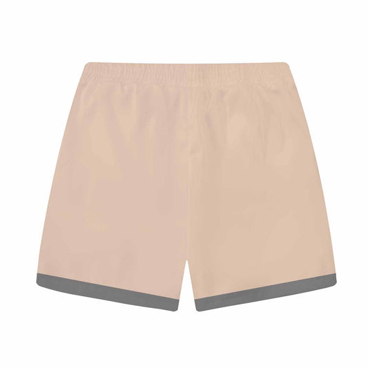 Ocean-Style Brown Seahorse Pattern Elastic Waistband Summer Casual Shorts