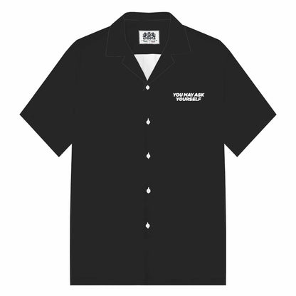 Funny You May Ask Yourself Question Camp Collar Short-Sleeved Shirt