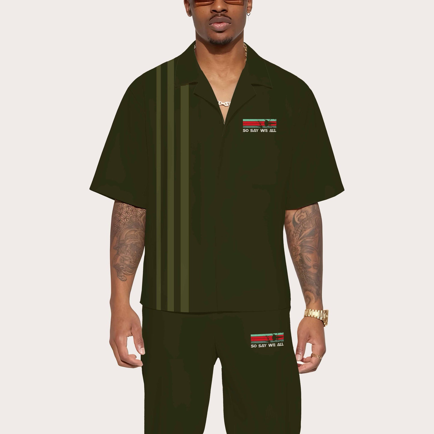 So Say We All Camp Collar Short-Sleeved Shirt