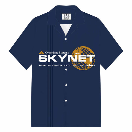 Terminator Skynet Camp Collar Short-Sleeved Shirt