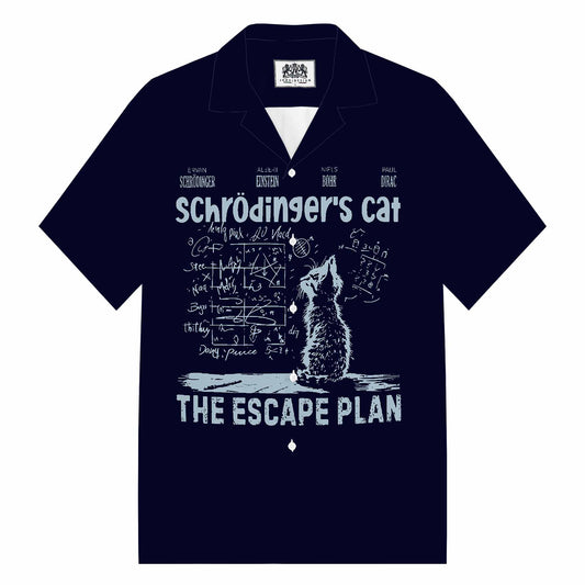 Schrodinger's Cat The Escape Plan Camp Collar Short-Sleeved Shirt