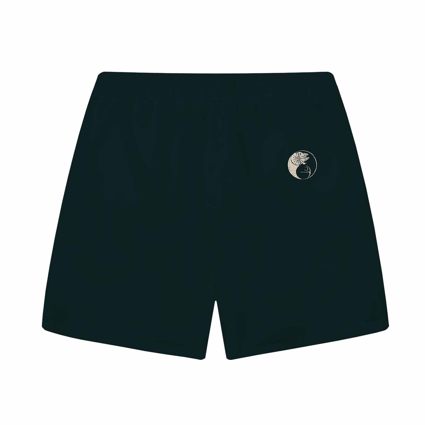 Simple Black Casual  Elastic Band Casual Shorts