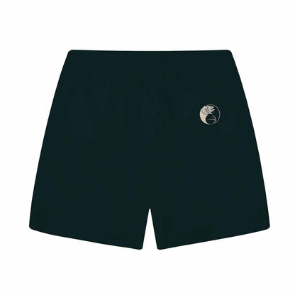 Simple Black Casual  Elastic Band Casual Shorts