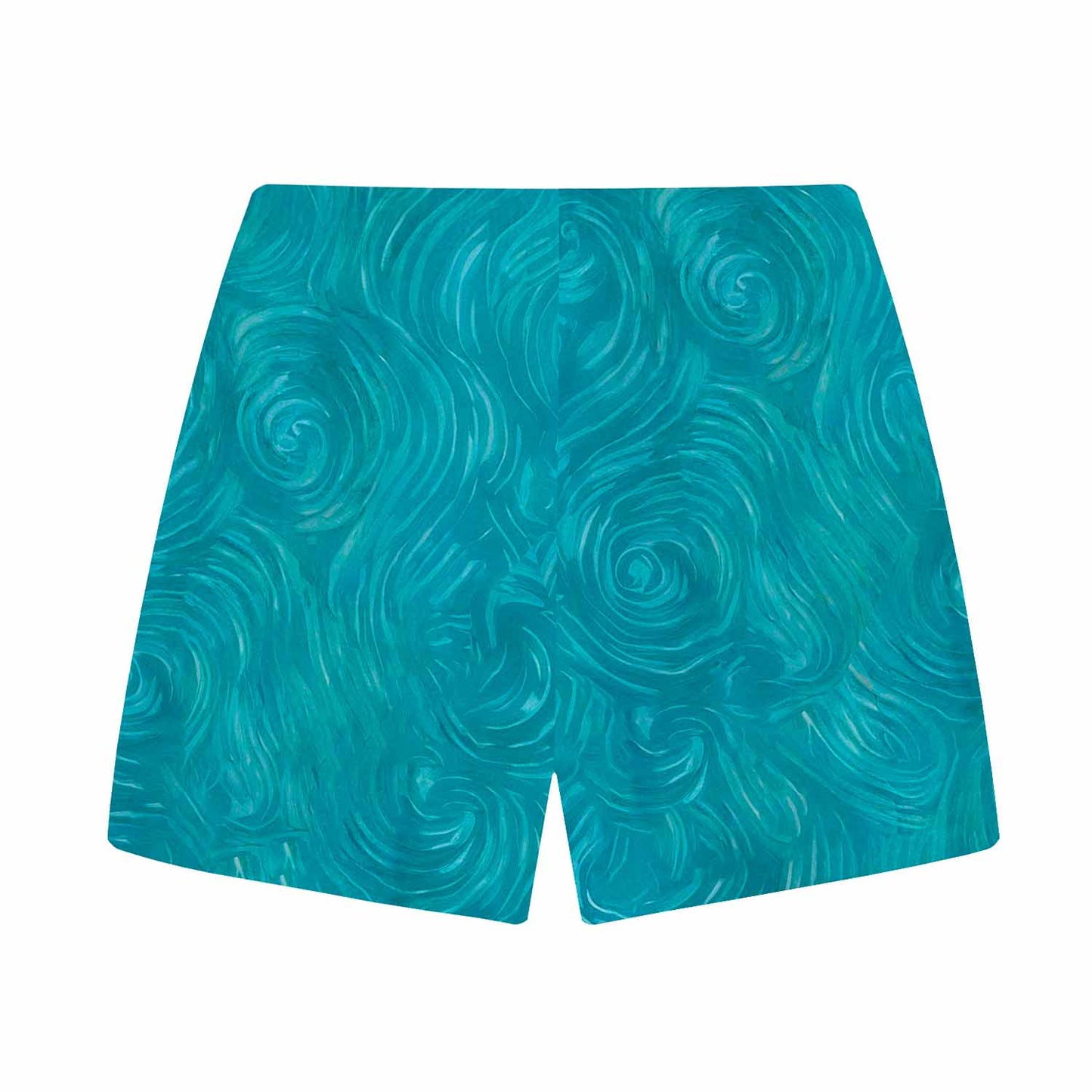 Cat Van Gogh Portrait Print Elastic Band Casual Shorts