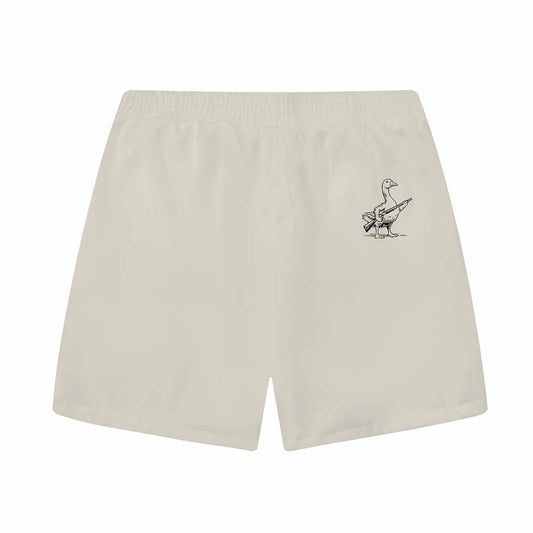 Today I'm A Serious Goose Print Elastic Band Casual Shorts