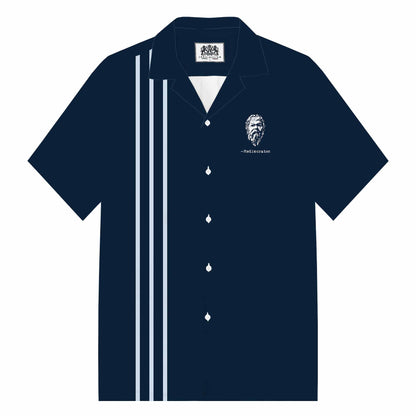 Mediocrates Eh Good Enough Print Camp Collar Short-Sleeved Shirt