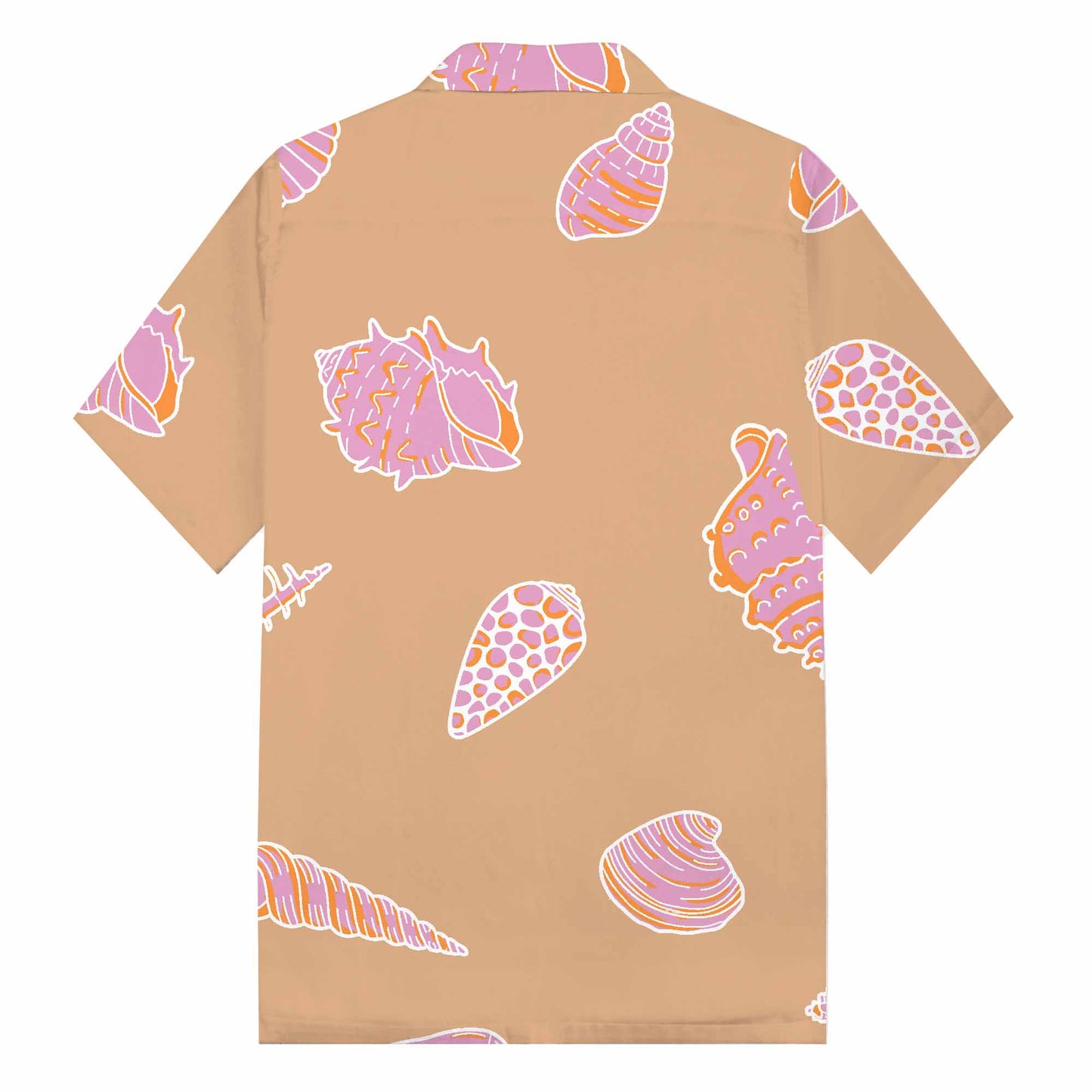 Various Shell Patterns Camp Collar Short-Sleeved Shirt