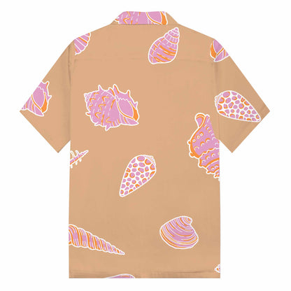 Various Shell Patterns Camp Collar Short-Sleeved Shirt
