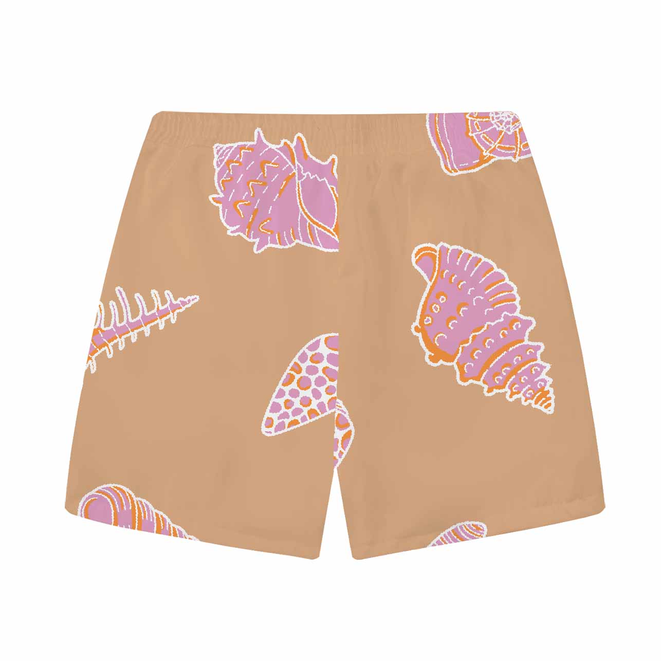 Various Shell Patterns Elastic Waistband Summer Casual Shorts