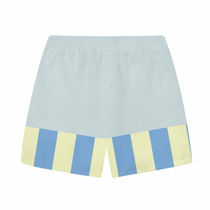 Lobster And Lemon Print Elastic Waistband Casual Shorts