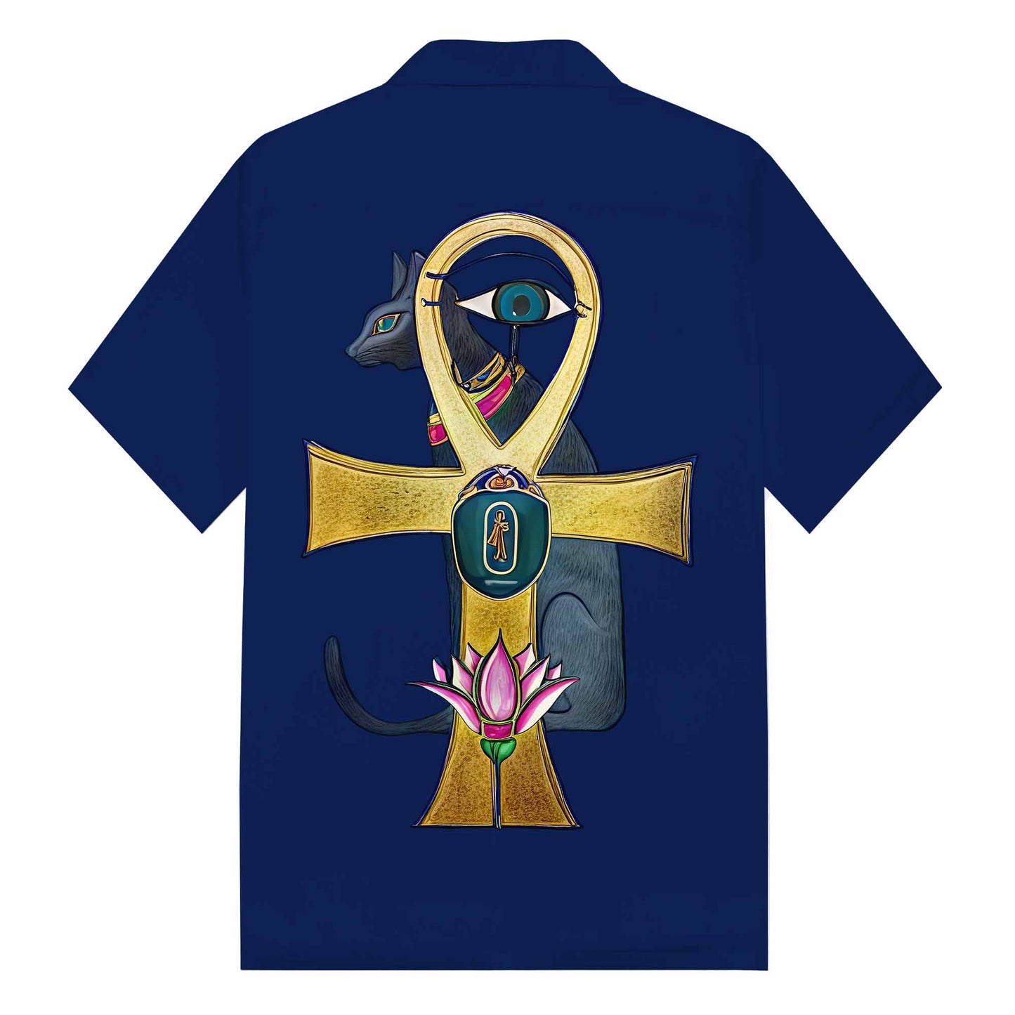Ancient Egyptian Sacred Cat Short-Sleeved Shirt