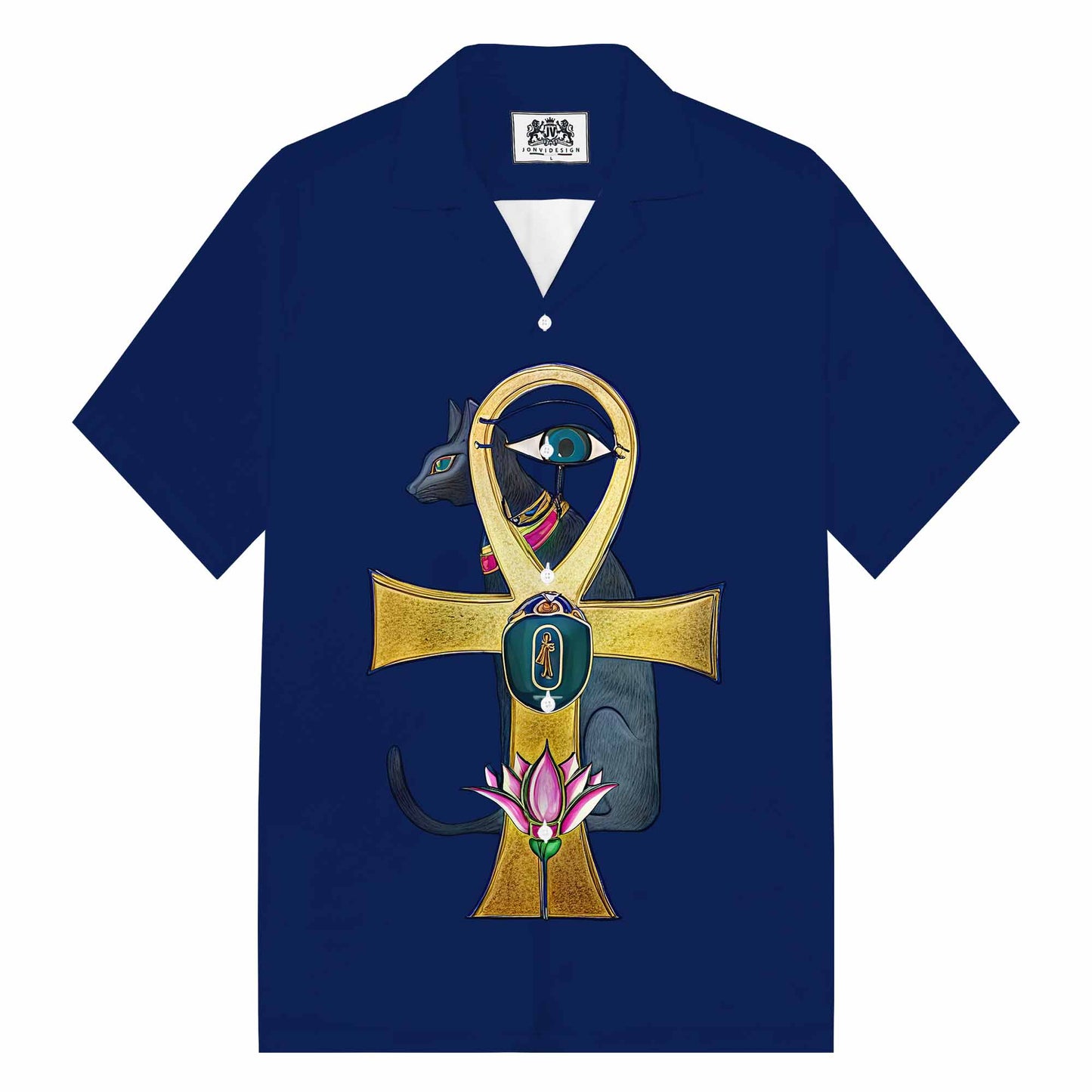 Ancient Egyptian Sacred Cat Short-Sleeved Shirt