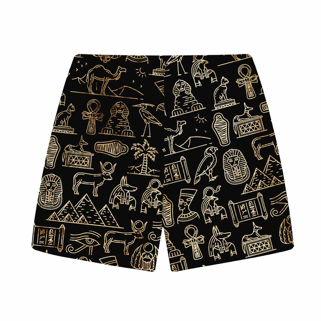 Ancient Egyptian Divine Godness Art Pattern Elastic Waist Shorts