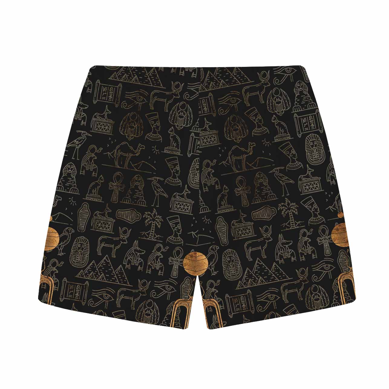 Ancient Egyptian Mythology Eagle God Totem Print Elastic Waist Shorts
