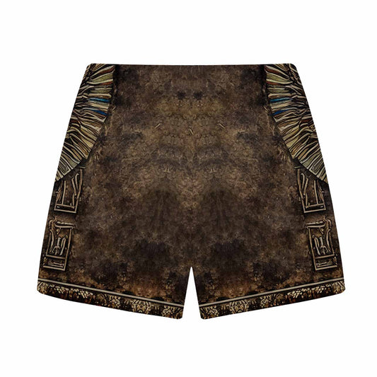 Relief-Style Egyptian Ba Bird Vintage Elastic Waistband Shorts