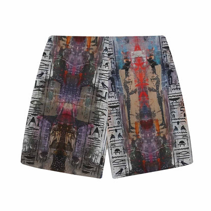 Ancient Egyptian Goddess Pattern Elastic Waistband Shorts