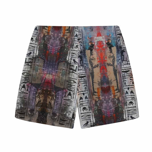 Ancient Egyptian Goddess Pattern Elastic Waistband Shorts