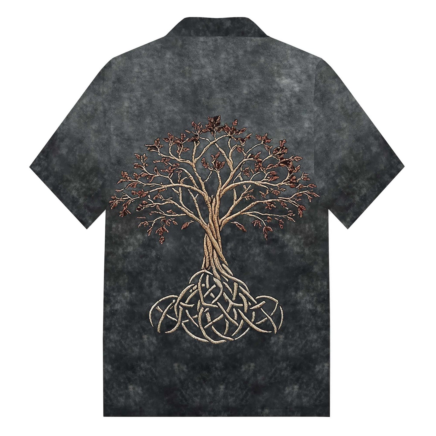 Men's Viking Tree of Life Camp Collar Short Sleeve Shirt