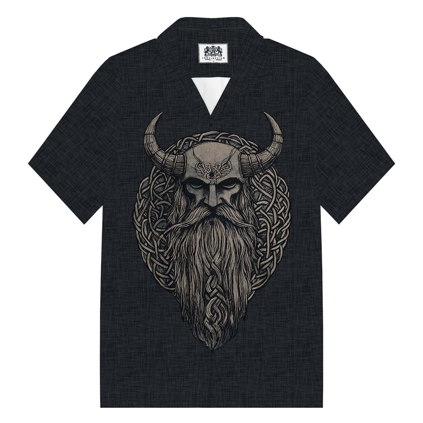 Men's Viking Print  Camp Collar Casual Short Sleeve Shirt Fashion Daily Basic Street Casual Daily