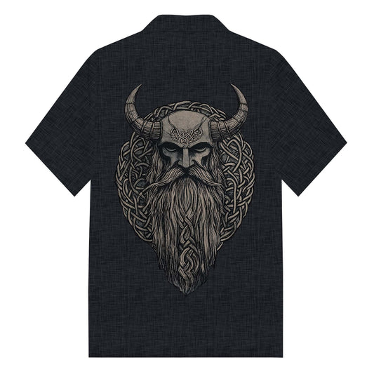 Men's Viking Print  Camp Collar Casual Short Sleeve Shirt Fashion Daily Basic Street Casual Daily