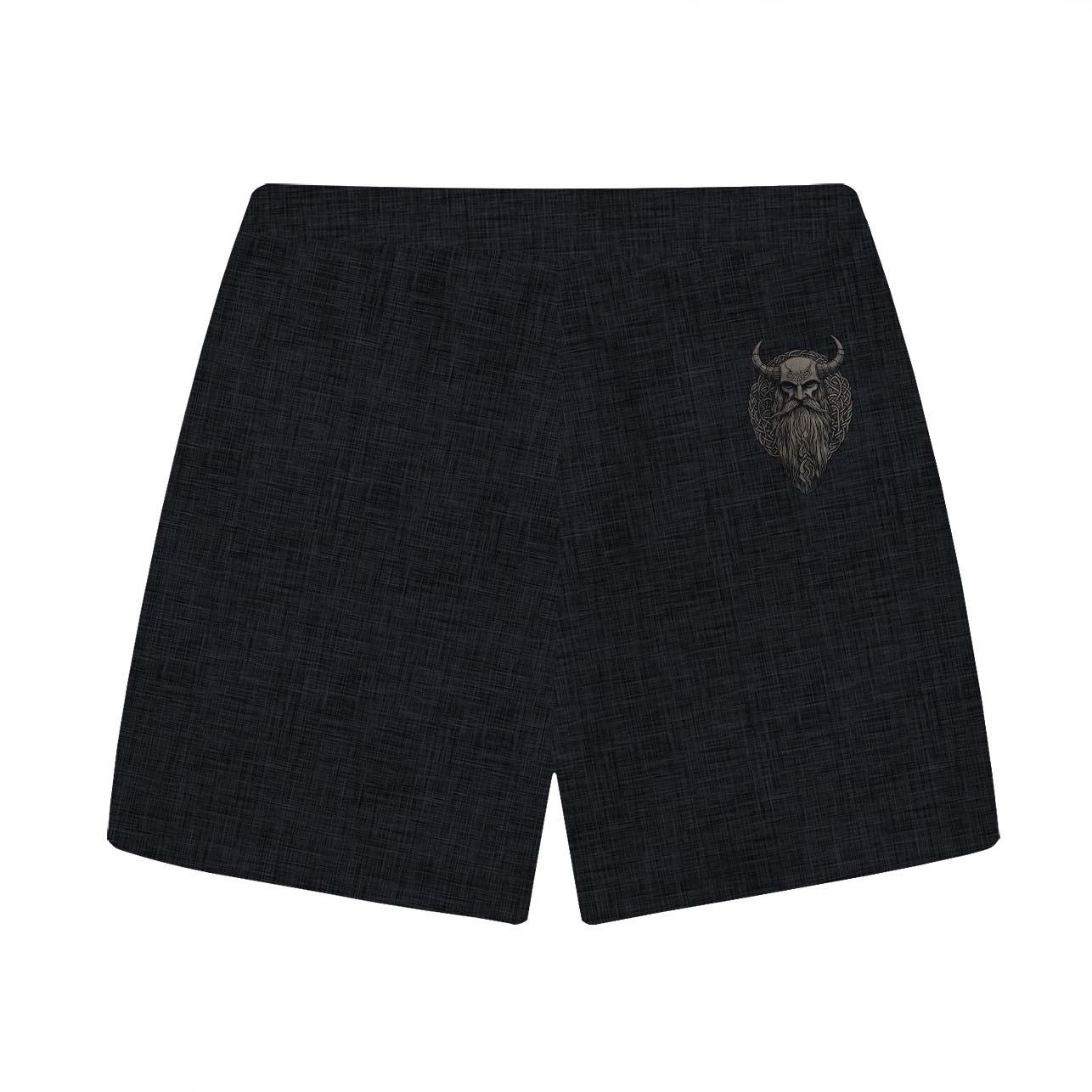 Men's Viking Print  Casual Elastic Waist Shorts