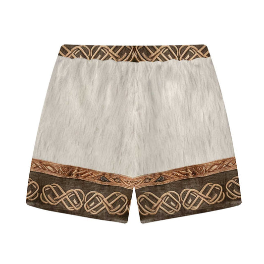 Retro Viking Celtic Knot Tree Of Life Elastic Waist Shorts