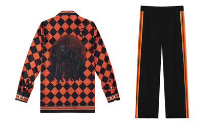 Pallbearers Halloween Casual Trousers With Elastic Waistband