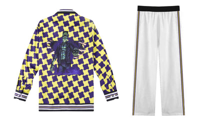 Halloween Frankenstein's Monster Casual Trousers With Elastic Waistband