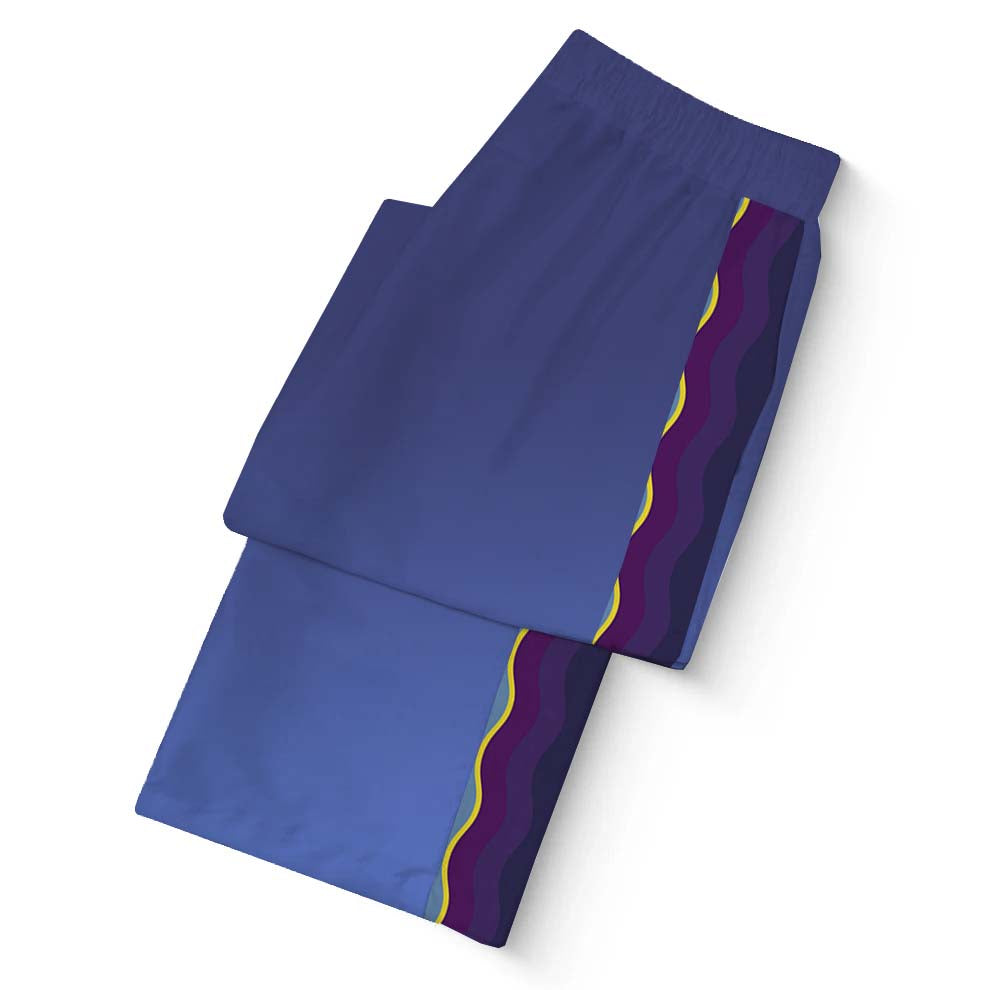 Halloween Haunted House Car Casual Trousers With Elastic Waistband