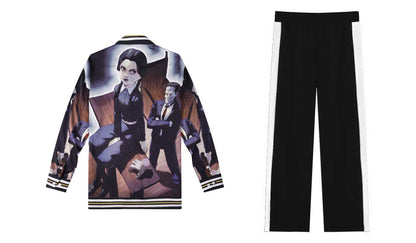 Halloween Wednesday Addams Casual Trousers With Elastic Waistband
