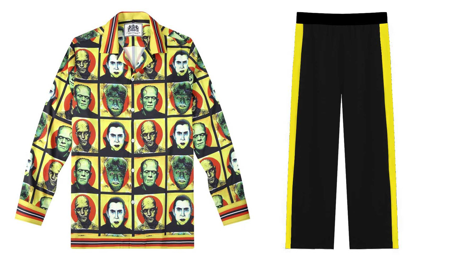 Halloween Frankenstein Dracula Vampire Casual Trousers With Elastic Waistband