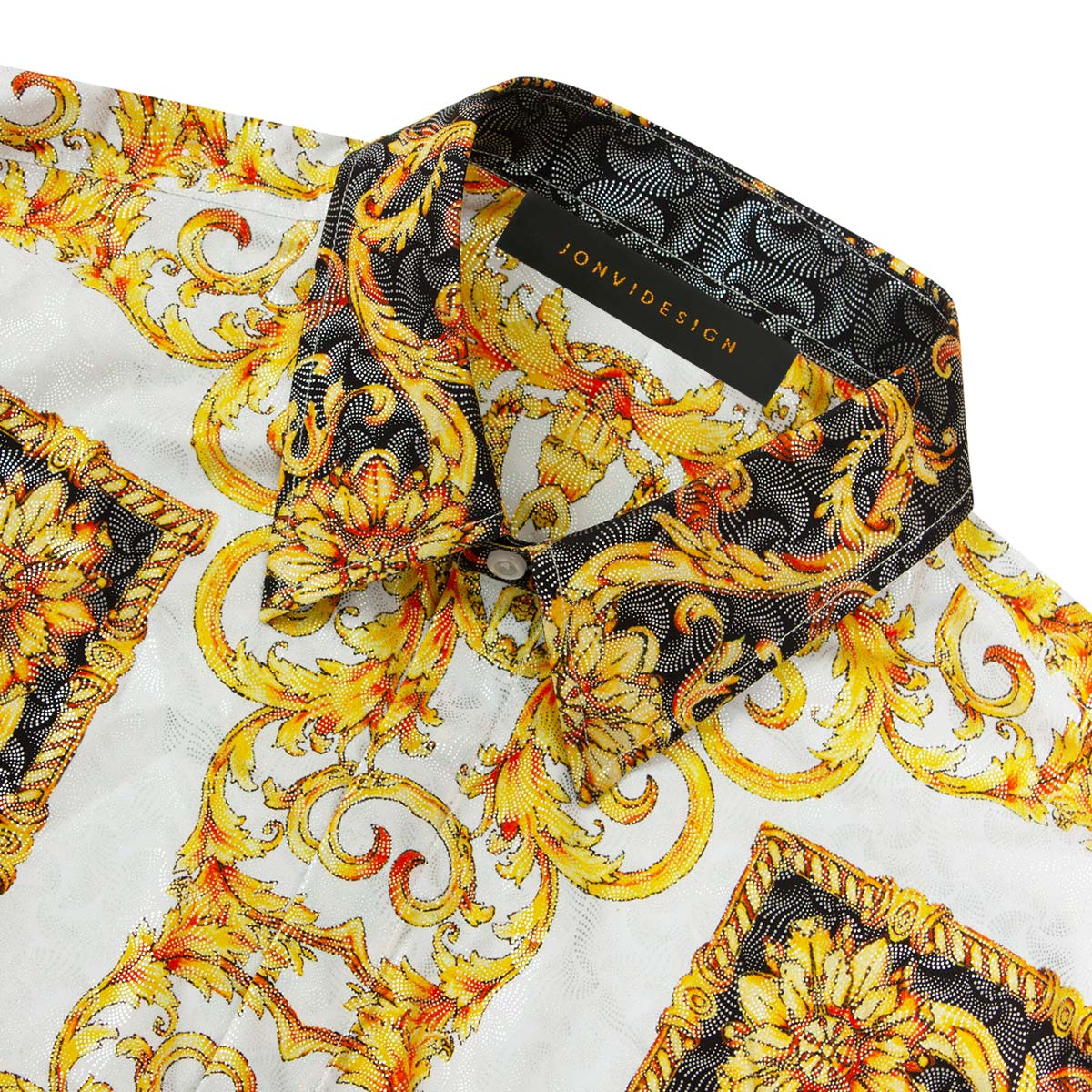 Elegant Baroque Classic Design Luxury Printed Button-up Metallic Printed Baroque Long Sleeve Shirt For Men – Jonvidesign Elegant Baroque Classic Design Luxury Printed Button-up Metallic Printed Baroque Long Sleeve Shirt For Men – Jonvidesign