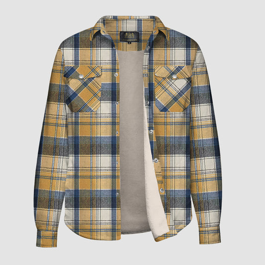 F148 Plaid Button Flannel Jacket