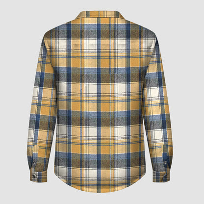 F148 Plaid Button Flannel Jacket